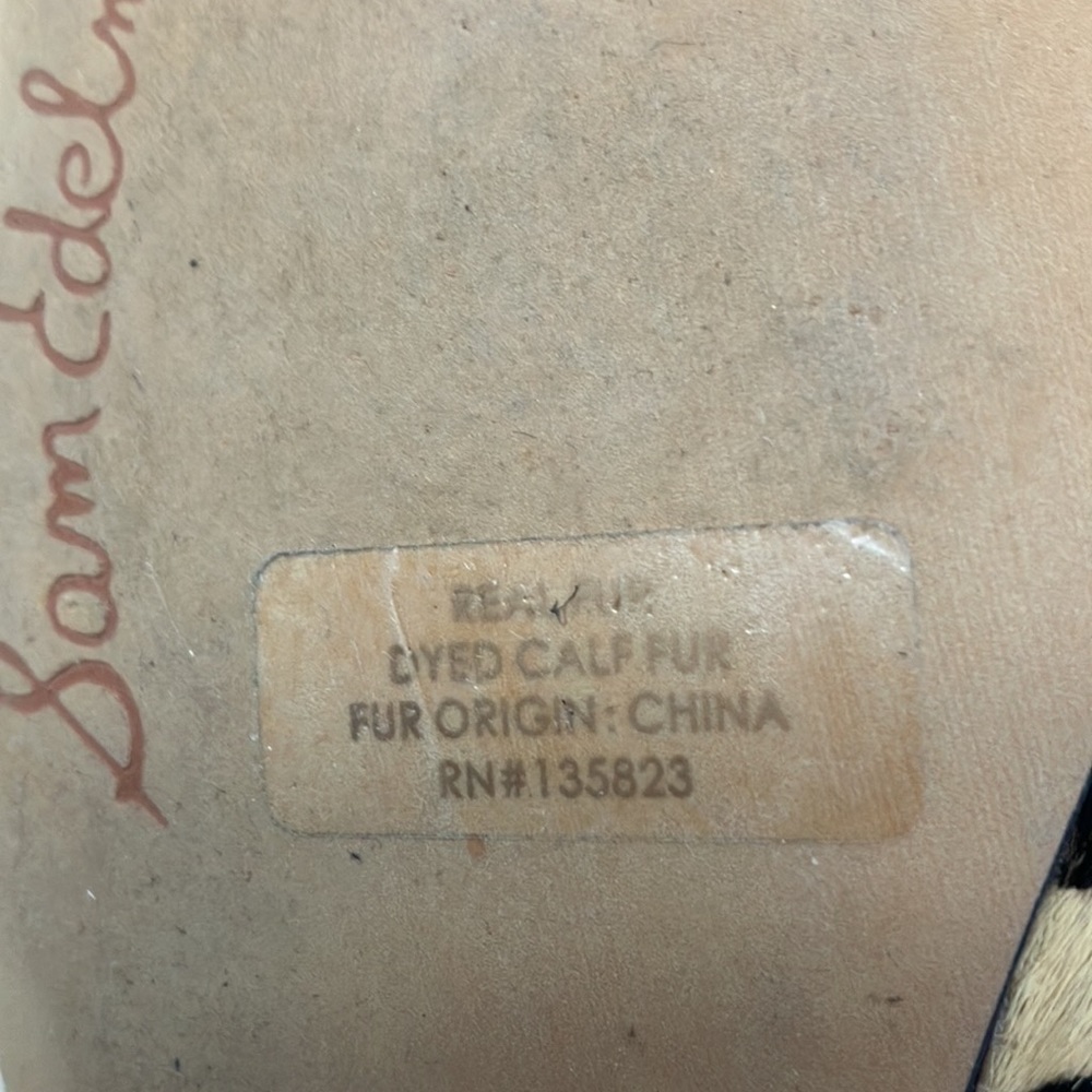 Sam Edelman Women Real Dyed Calf Fur Ballet Flats Sz US 7 - Picture 7 of 7
